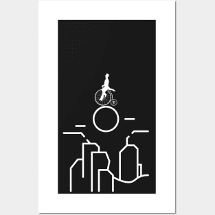 Cycling on the moon Posters and Art